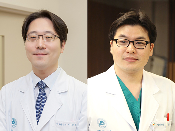 서울아산병원 위장관외과 이인섭(좌) 영상의학과 김경원 교수(우)